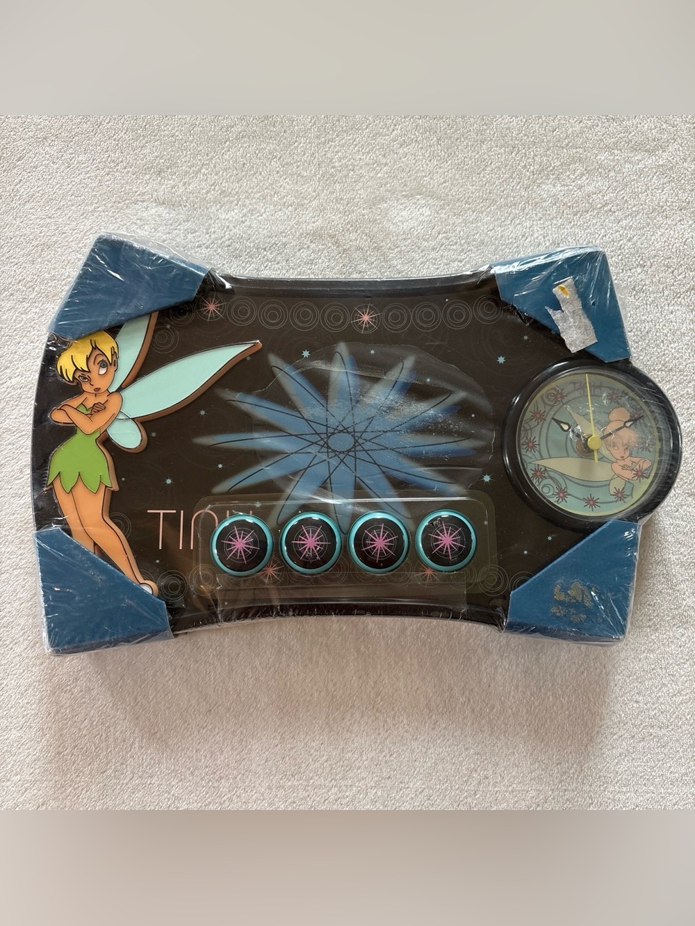 Y2K Vintage Disney Tinkerbell Custom Retro Wall Analog Clock NWT
